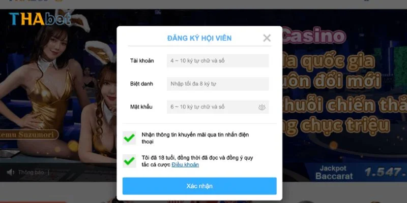 Thao tác cược tại nhà cái Thabet được thực hiện rất dễ dàng.
